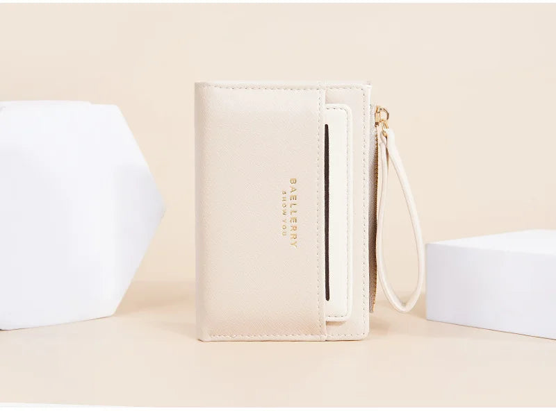 Portafoglio di Lusso Baellerry per Donne, Elegante Portamonete Sottile in Pelle PU con Scomparti Multipli per Carte
