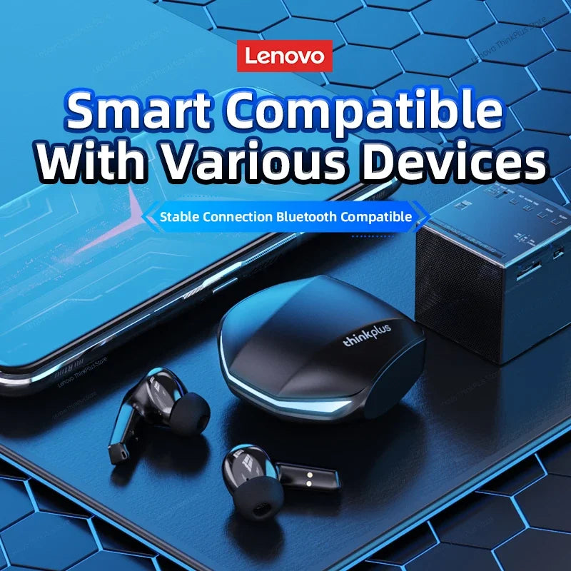 100% originale Lenovo GM2 Pro Bluetooth V5.3 TWS Auricolari wireless Stereo Sport Auricolari Gioco Musica Dual Mode Auricolare a bassa latenza