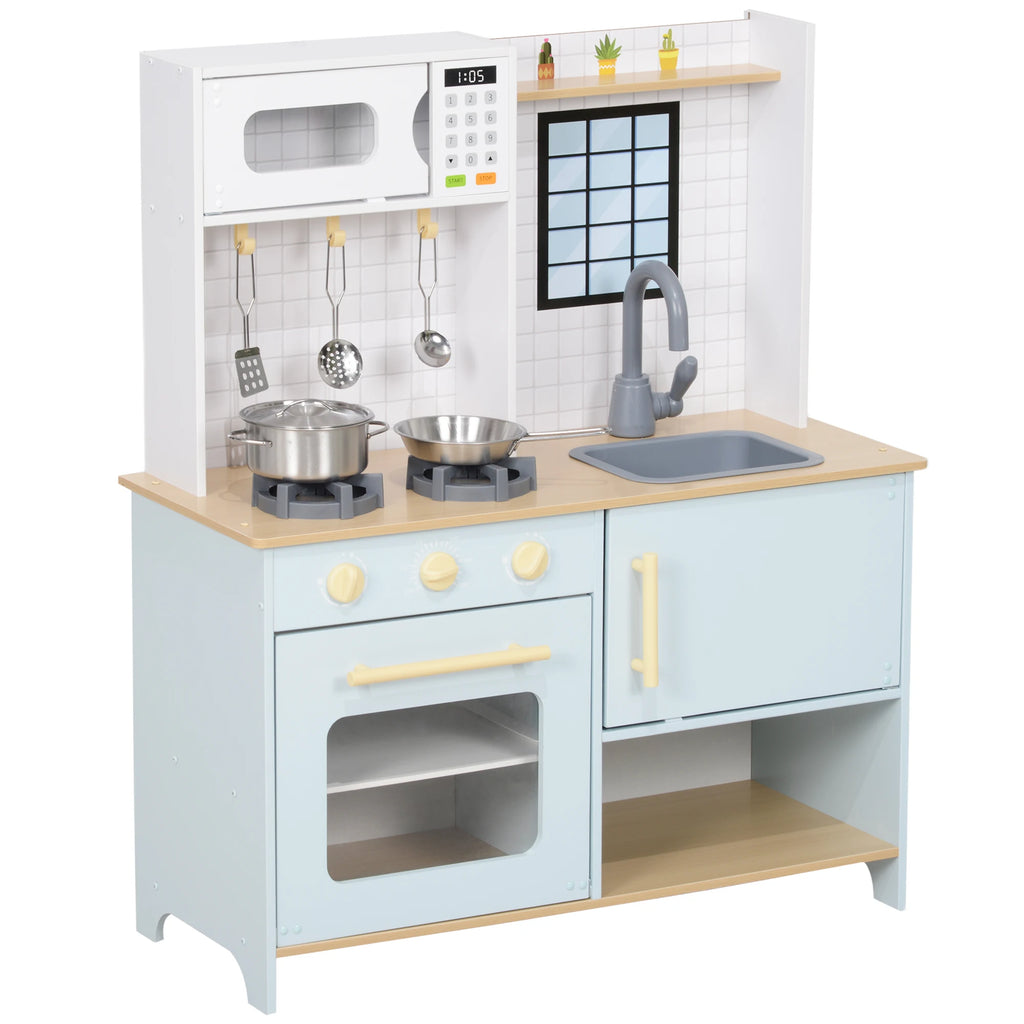 AIYAPLAY cucina per bambini cucina da gioco con forno a microonde, fornello e forno, accessori da cucina