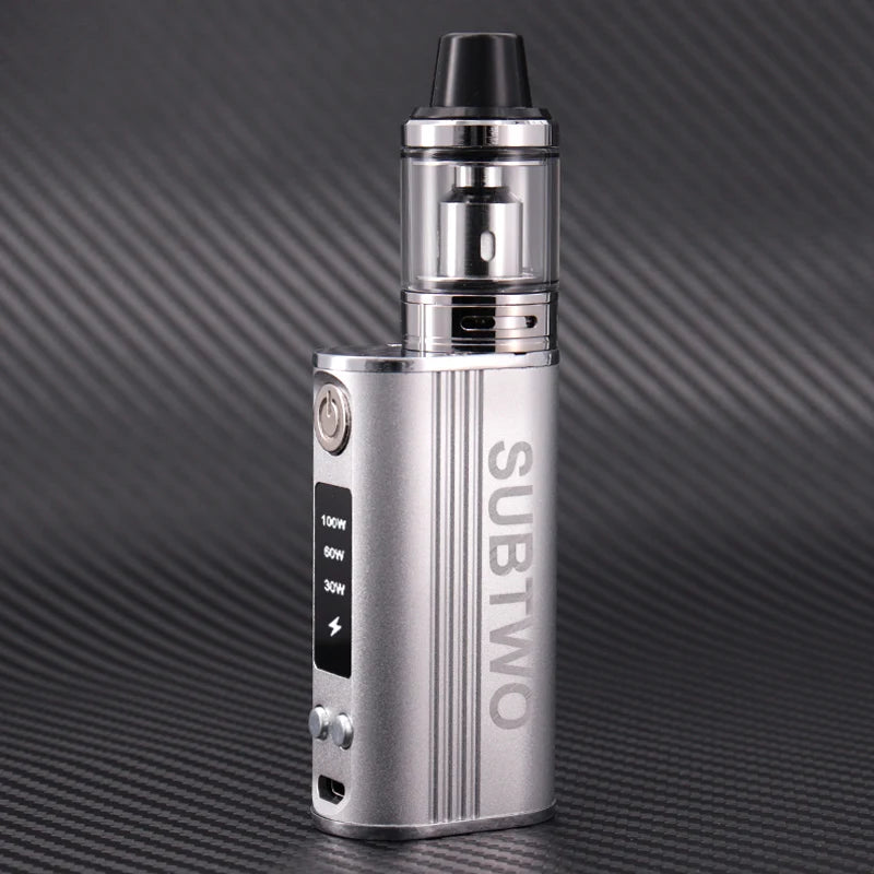 Sigarette elettroniche SUB DUE Kit mod box da 100 W 1800 mAh 30 W/60 W/100 W Regolazione dell'alimentazione con penna Vape atomizzatore flusso d'aria inferiore da 0,3 ohm 2,5 ml