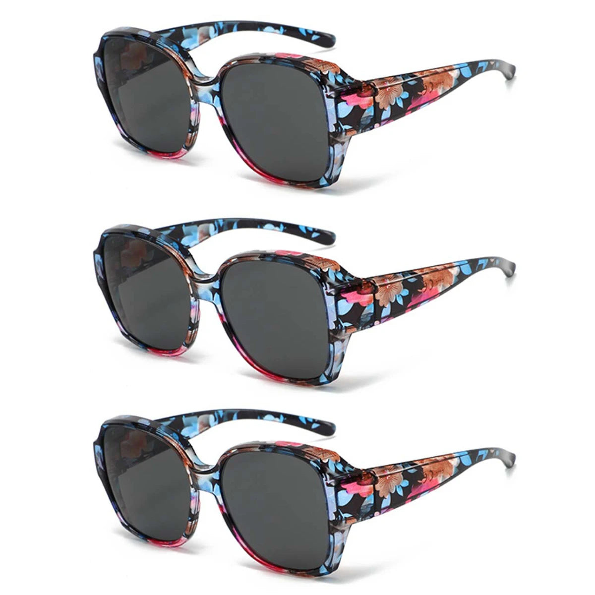 1/2/3PC Sunglasses Fit Over Glasses Polarized for Men Women, Wrap-Around Glasses UV400 Protection for Driving and Outdoor T01