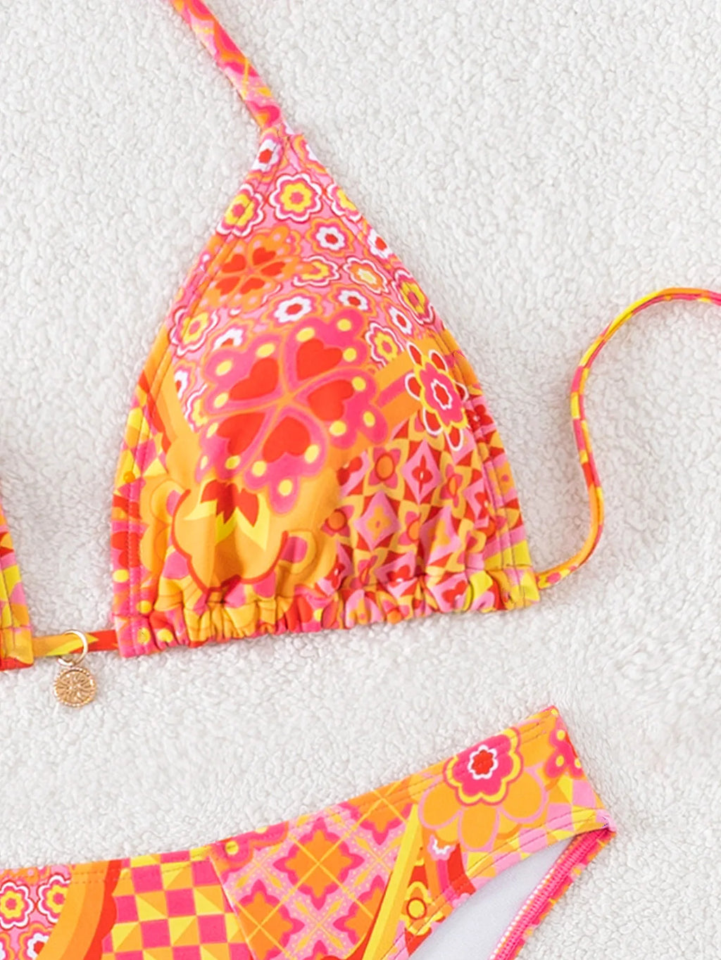 Nuovo Set Bikini Triangolo 2026 - Costume da Bagno Push-Up con Stampa Floreale e Slip Brasiliano