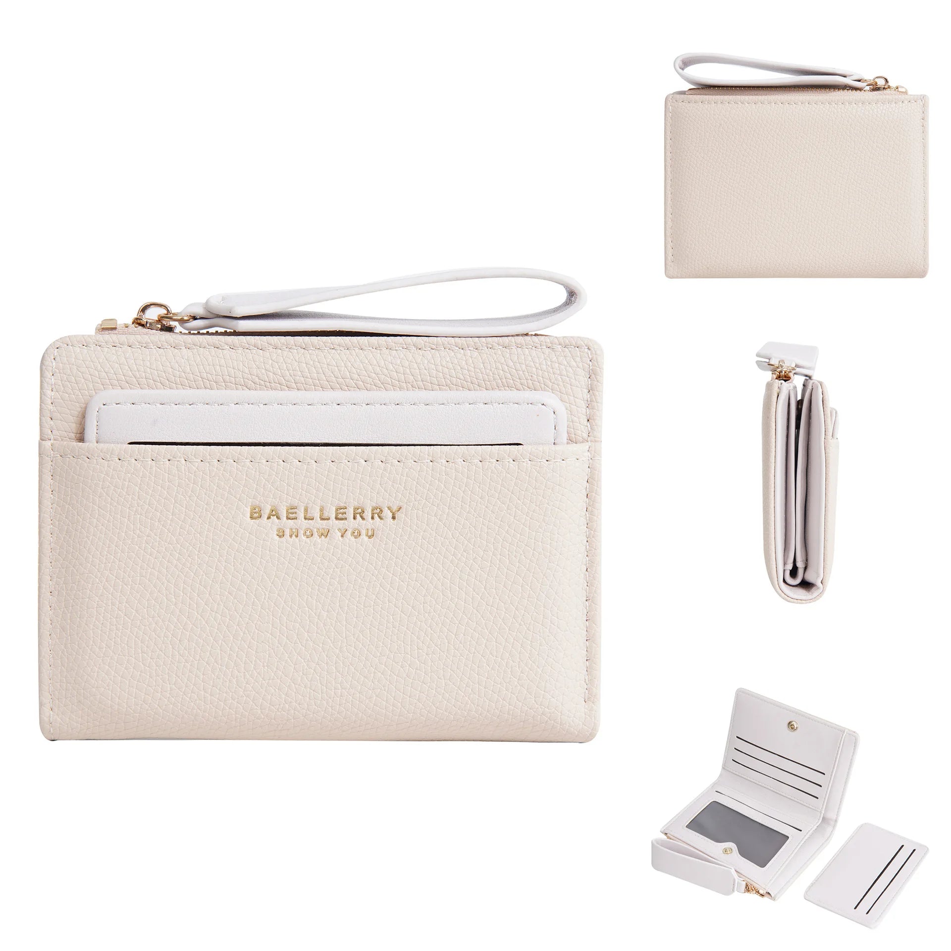 Portafoglio di Lusso Baellerry per Donne, Elegante Portamonete Sottile in Pelle PU con Scomparti Multipli per Carte