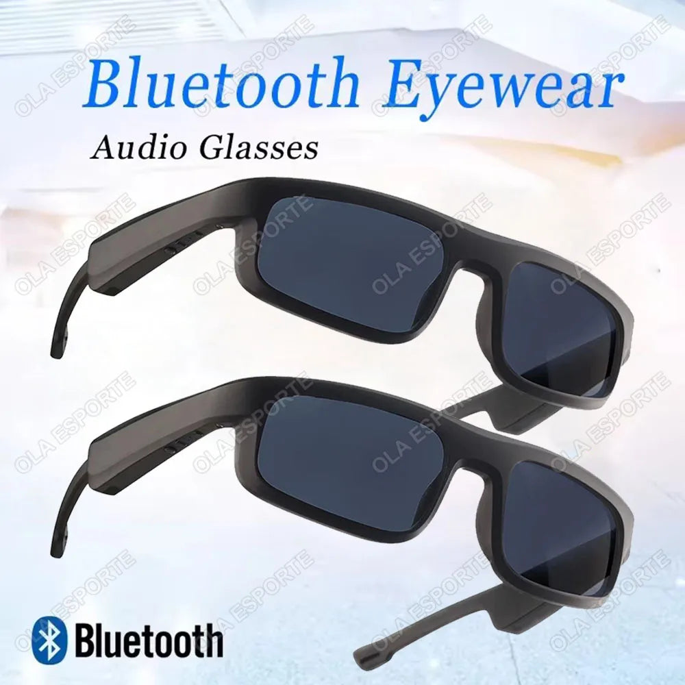 Cuffie per occhiali Bluetooth senza fili Cuffie per occhiali da sole fotocromatici a conduzione ossea Auricolari per sport all'aria aperta Cuffie per occhiali UV400