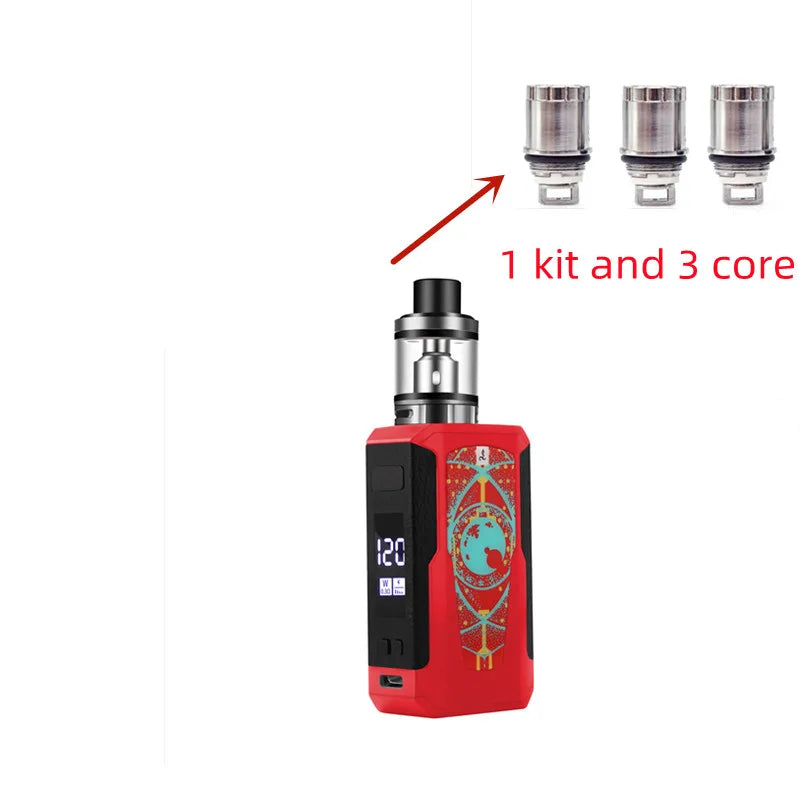 Smoke E5 Kit 120W Vape Box Mod con atomizzatore serbatoio Pod da 2.5ml 1800mAh batteria integrata schermo OLED sigaretta elettronica vaporizzatore penna Vape