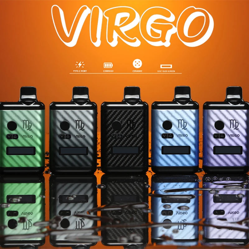 Vaporizzatore per erbe secche genuino ANIX VIRGO controllo della temperatura a base di erbe fumo di tabacco penna Vape 1300mah batteria schermo OLED sigaretta elettronica