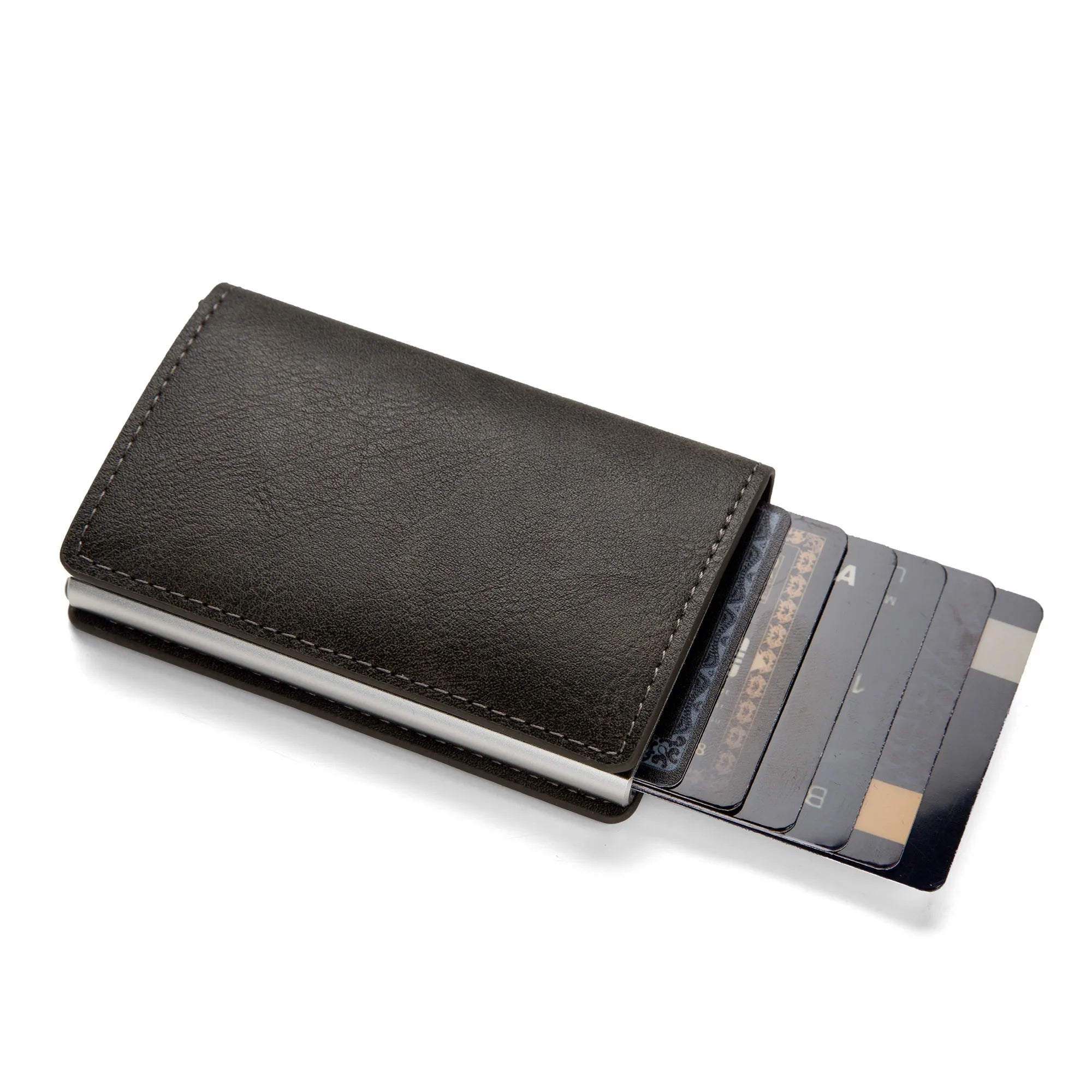 Porta carte di credito RFID antifurto tasca portafoglio minimalista porta carte sottile porta carte in pelle pu per uomo e donna