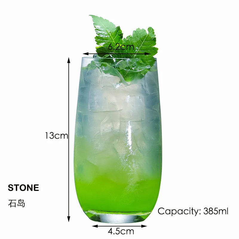 Bicchieri in cristallo senza piombo, creativi, per bibite, Collins, tumbler, per acqua, succo, birra e cocktail