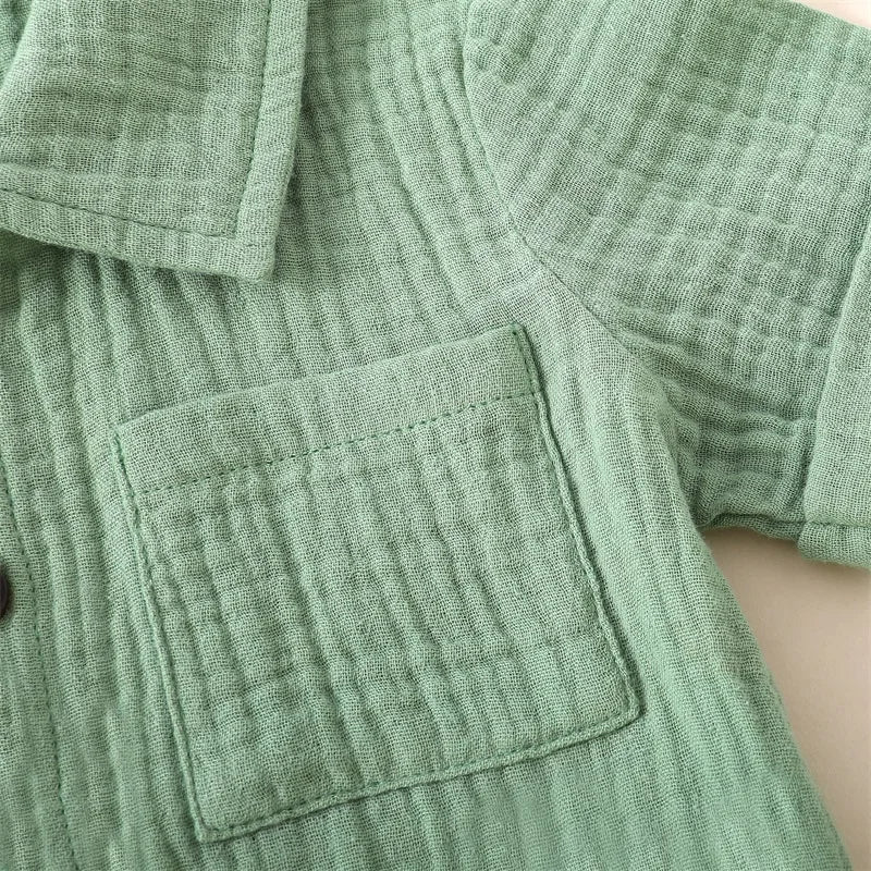 VISgogo 0-3 anni neonati maschi vestiti per ragazze set neonato manica corta t-shirt pantaloni corti estate tinta unita vestito Casual
