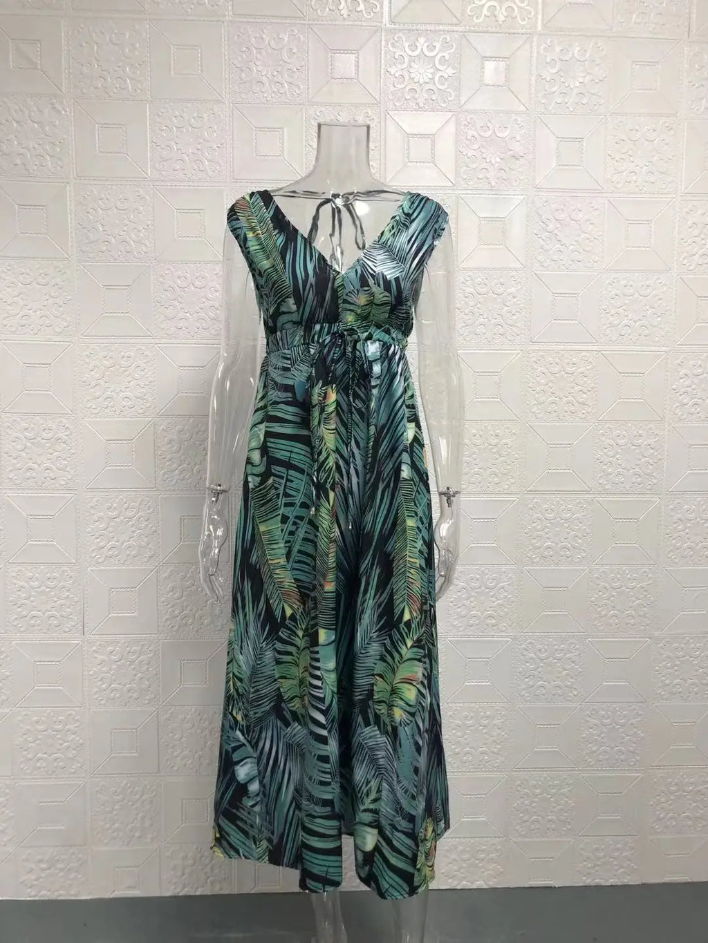 Nuovo Abito Estivo da Donna 2026, Moda con Stampa Floreale Senza Maniche