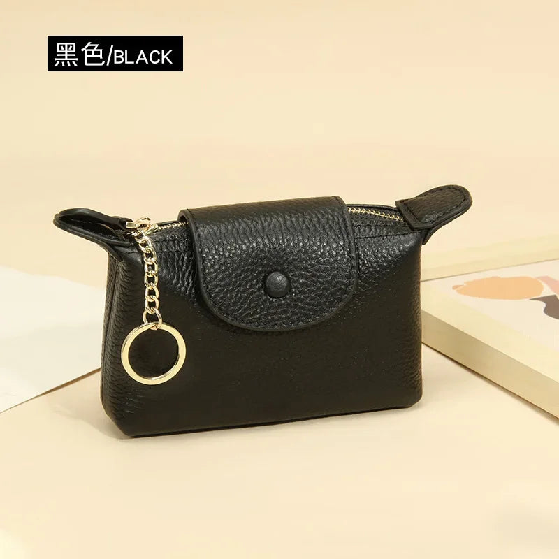 Portamonete da donna in pelle di mucca di nuova moda Porta carte creative per chiavi e rossetti Portaoggetti Portafoglio carino per donne e donne