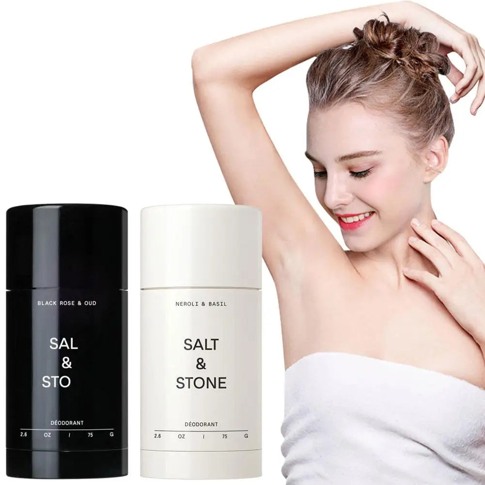 SALT&STONE Fragrance Deodorant Stick Long-lasting Scent Sandalwood Fragrance Refreshing Non-sticky Underarm Care Eliminates Odor
