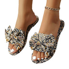 Pantofole Etniche Stampate Boho – Sandali Piatti Vacanza Donna
