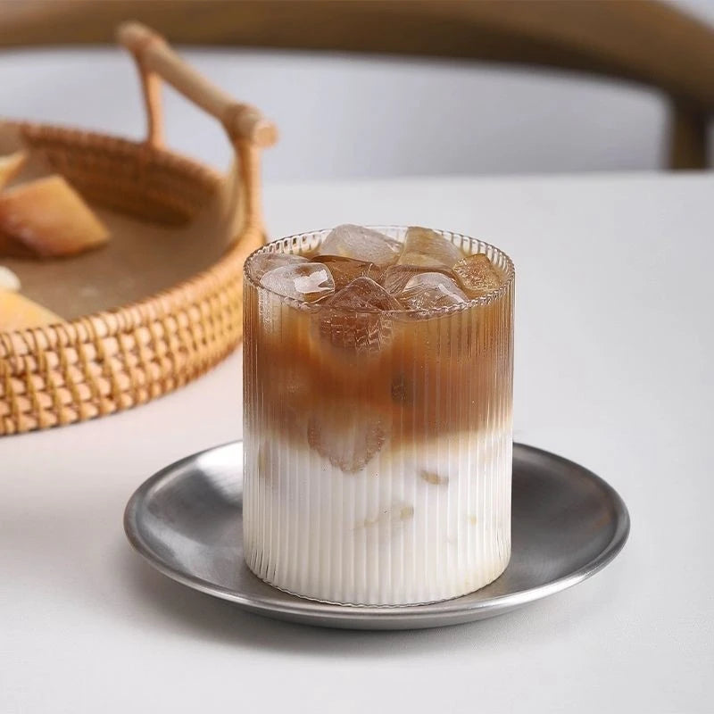 1/6 pezzi tazza di vetro giapponese tazza di vetro per caffè al latte tazza trasparente birra ins tazza di acqua potabile accessorio da cucina tazze di vetro per acqua
