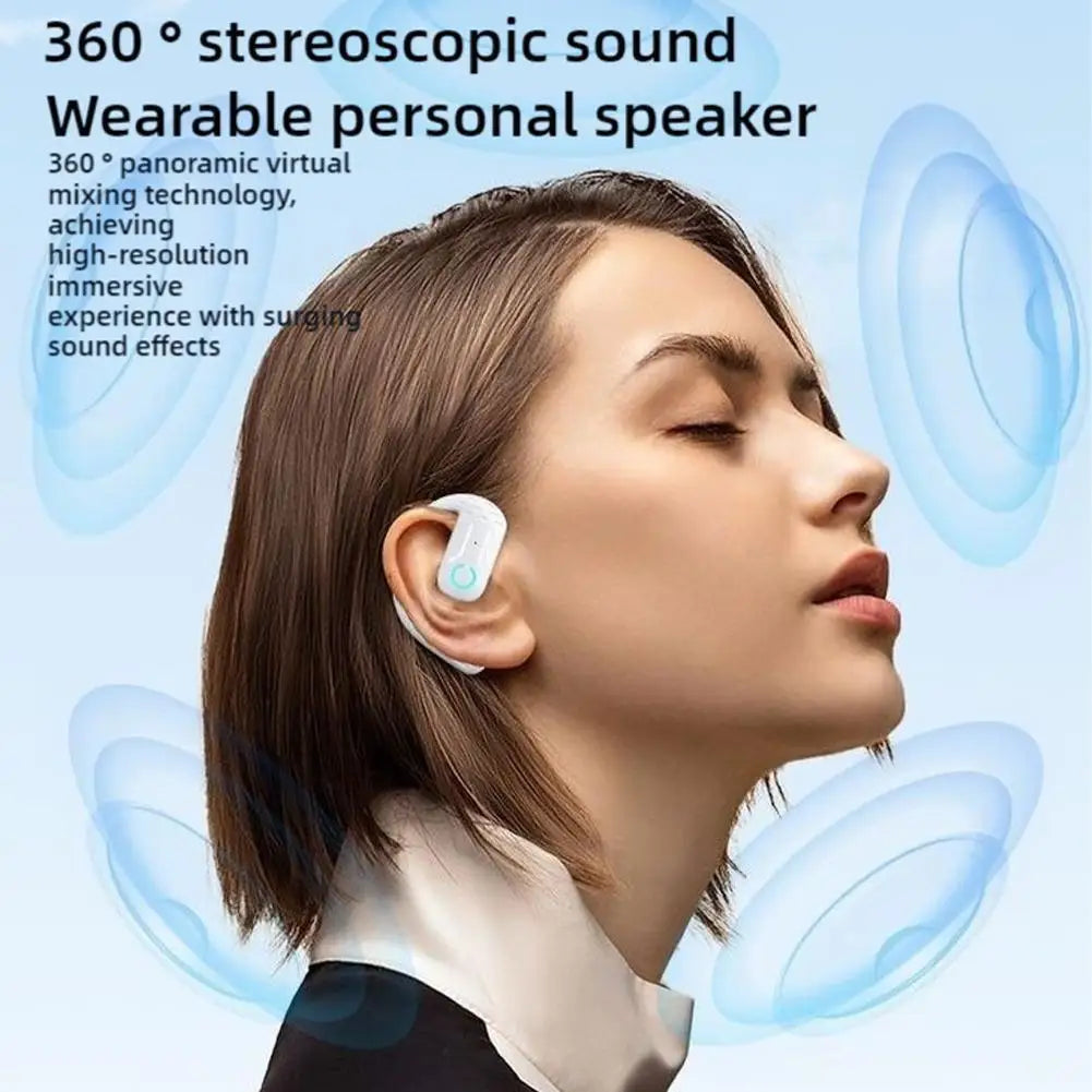 Cuffie Bluetooth wireless con gancio per l'orecchio per musica sportiva Batteria universale a lunga durata Auricolare con gancio per l'orecchio singolo