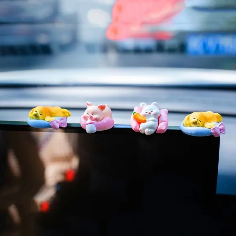 Simpatici accessori per auto Divertente ornamento animale Kawaii Schermo di controllo centrale automatico Decorazione specchietto retrovisore Accessori auto Interni