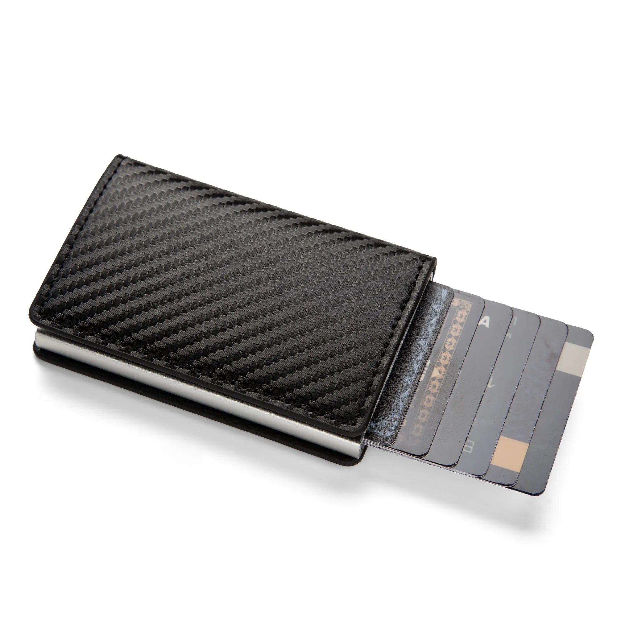 Porta carte di credito RFID antifurto tasca portafoglio minimalista porta carte sottile porta carte in pelle pu per uomo e donna
