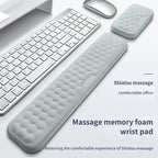 Poggiapolsi Memory Foam 2 In 1 Per Tastiera E Mouse Ergonomico