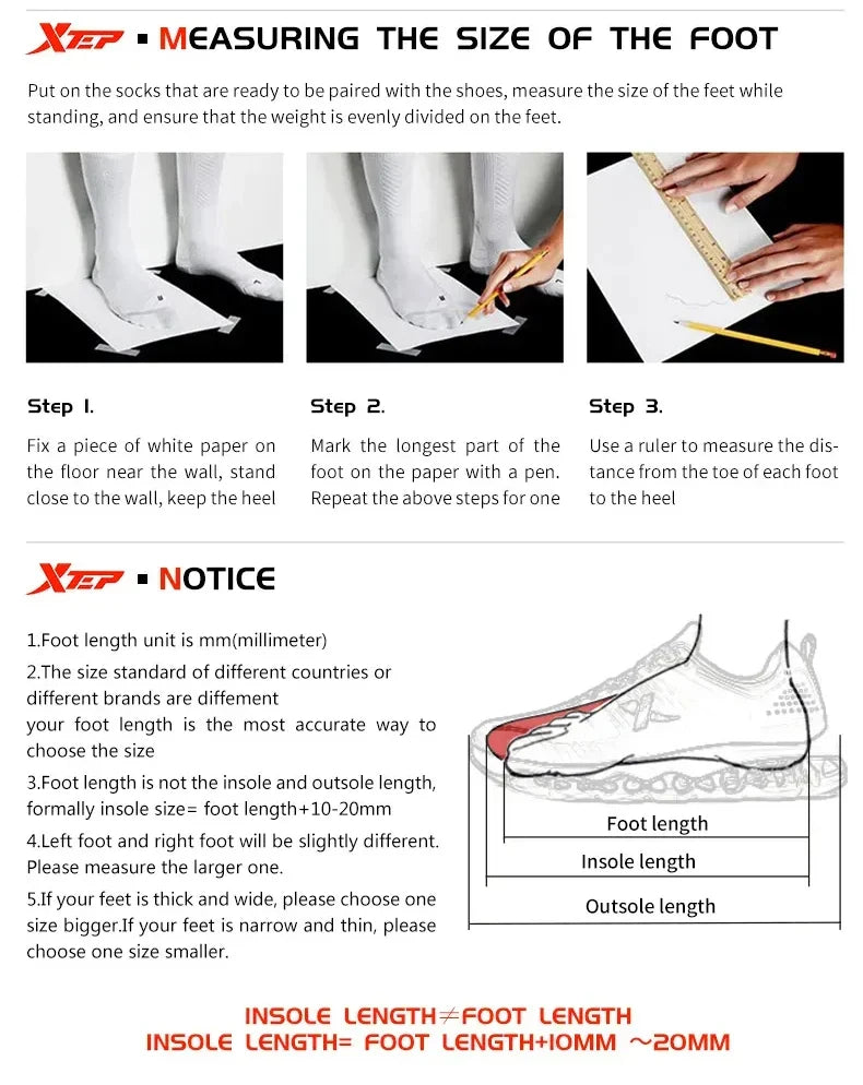 Xtep 2000 km 5.0 Scarpe da corsa Morbide scarpe da ginnastica universali Cuscino Durevole da jogging Scarpe leggere resistenti all'usura 874119110023