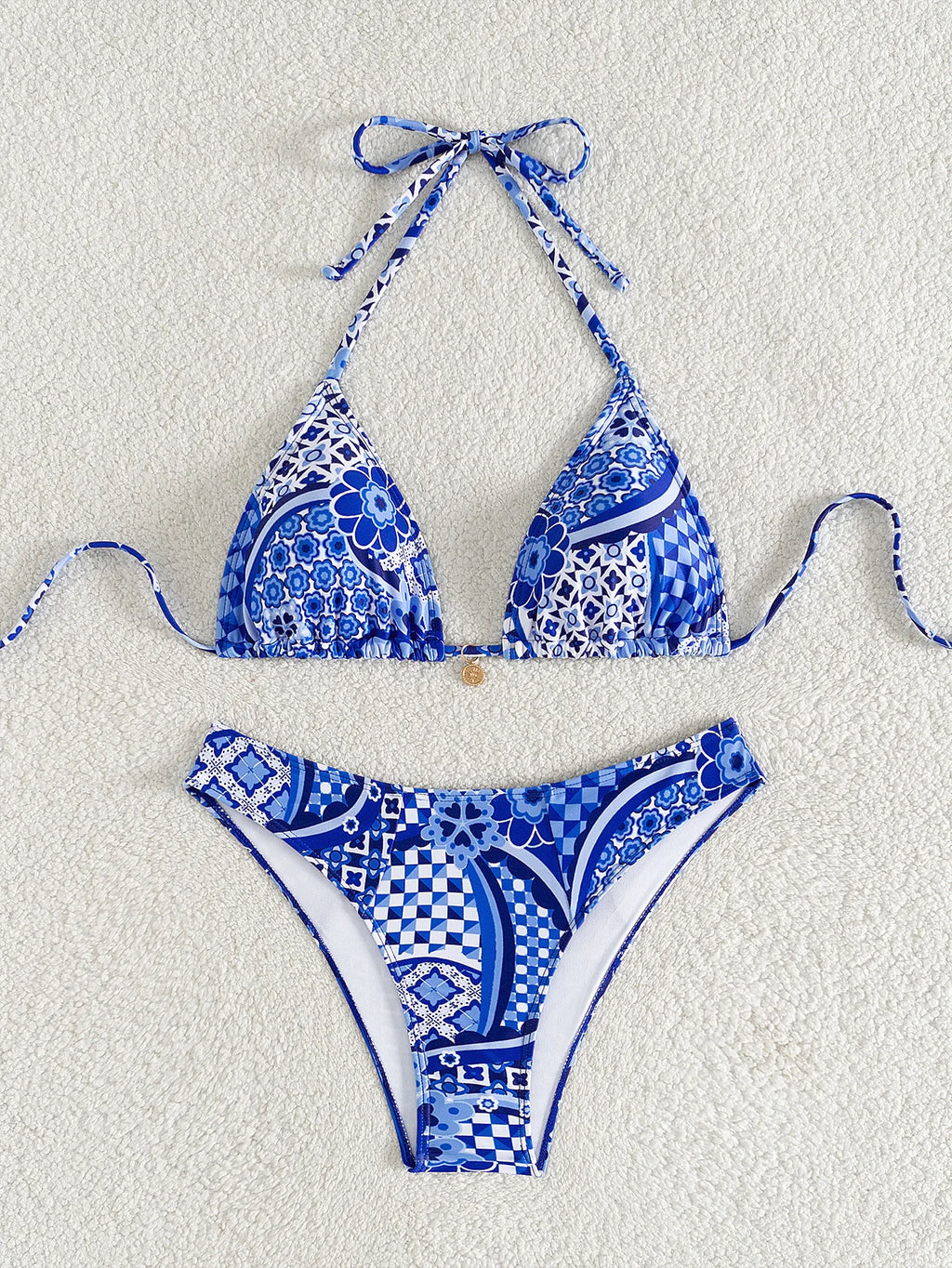 Nuovo Set Bikini Triangolo 2026 - Costume da Bagno Push-Up con Stampa Floreale e Slip Brasiliano