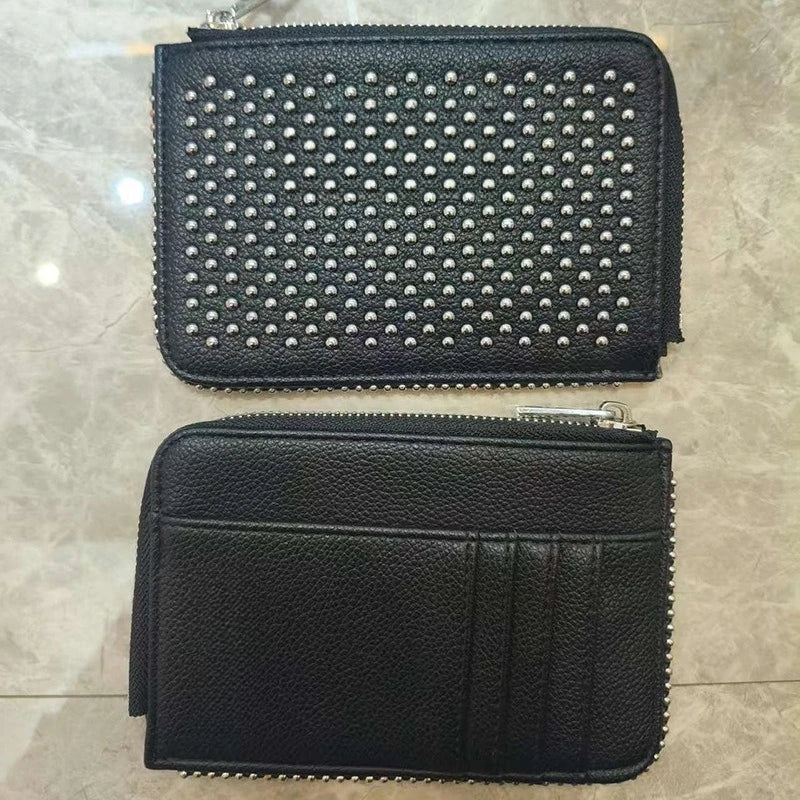 Nuovo Portafoglio da Donna ZV in PU con Catena Metallica, Porta Carte, Pochette in Denim, Portamonete, Portafoglio Piccolo