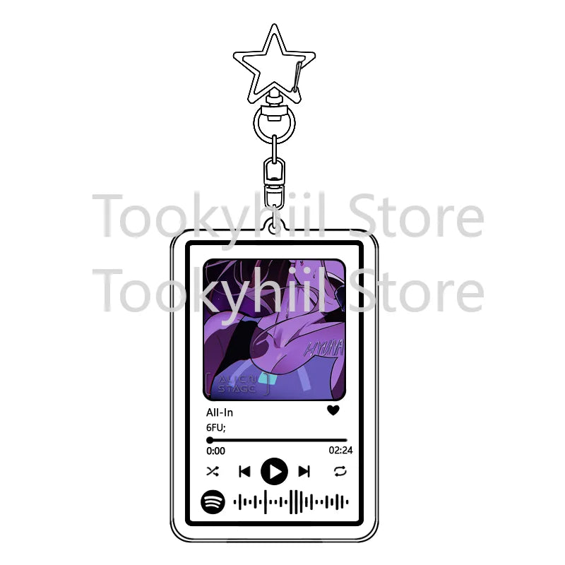 Popolare 26 brani Alien Stage Music Portachiavi Colonna sonora originale LUKA Accessorio per donna Ciondolo per borsa Playlist Codice Keying Fans Regalo