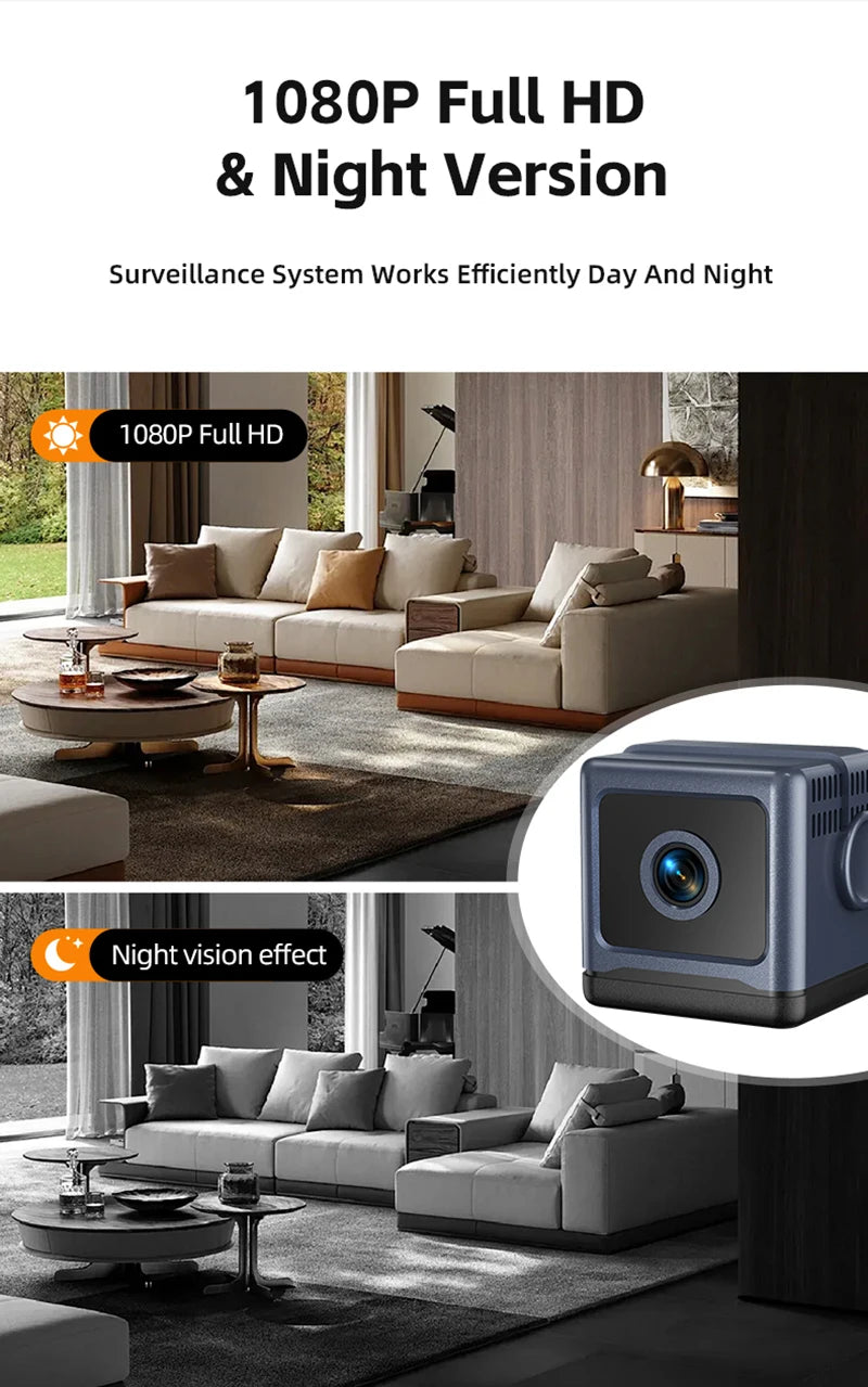 Wireless Mini WiFi Security Camera Smart Home IP Remote View Small Camcorder Built-in Battery Night Vision Invisible Cam