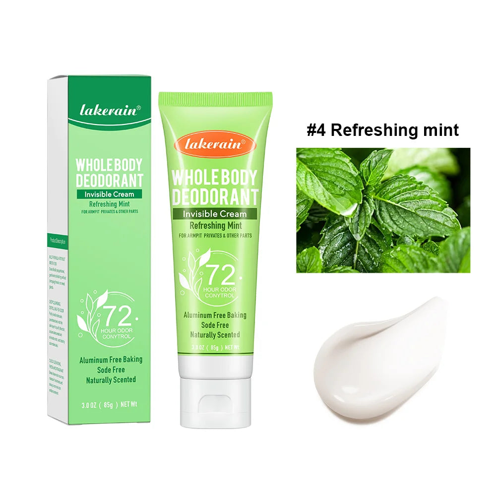 Whole Body Deodorant Deeply Improve Odor Refreshing Non-sticky Mild Formula Multiple Fragrances Creamy Texture Pre-Deodorant