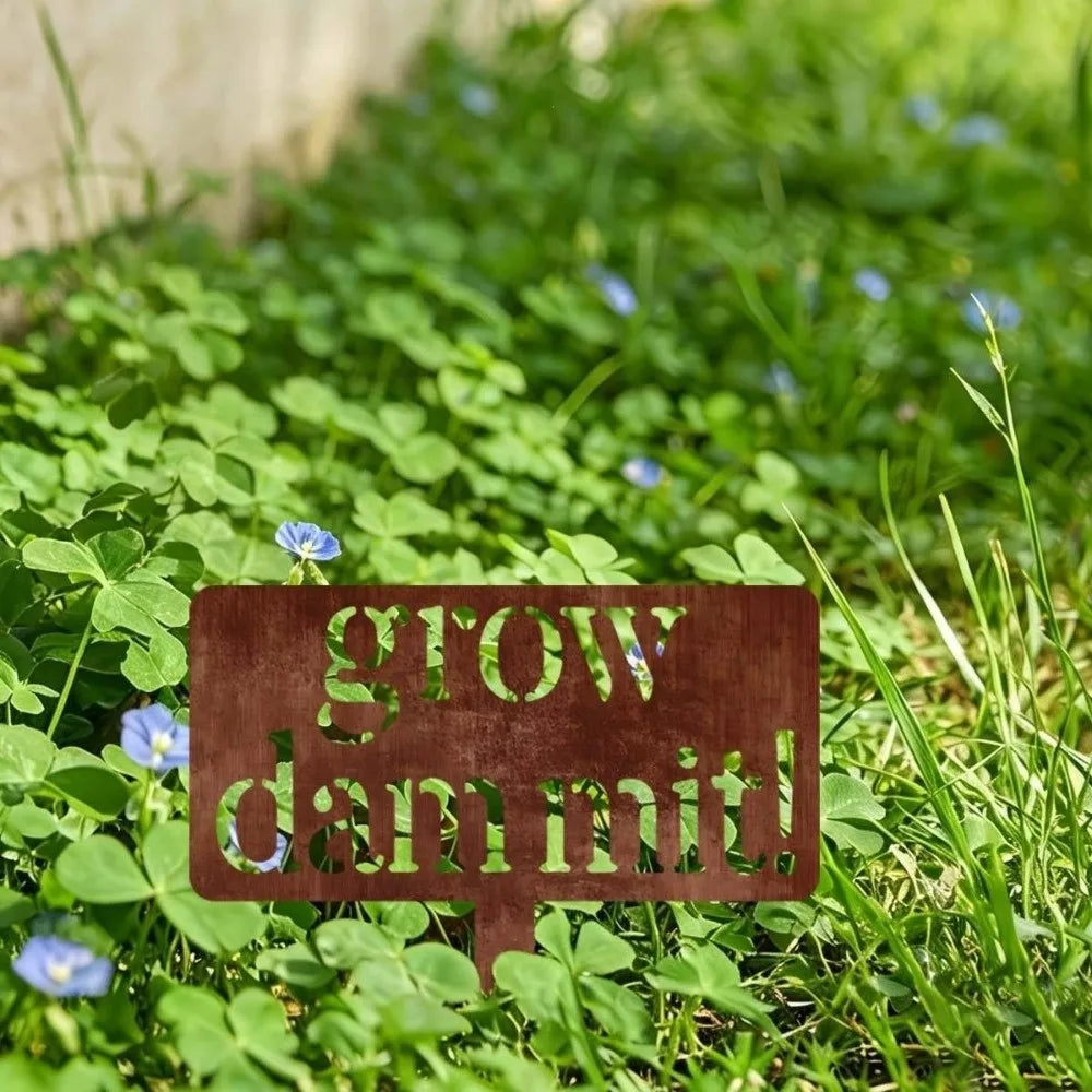 Decorazione da Giardino Vintage, Targa Decorativa in Metallo Resistente alle Intemperie, Piastra da Giardino Unica e Durevole, Decorazione per Cortile