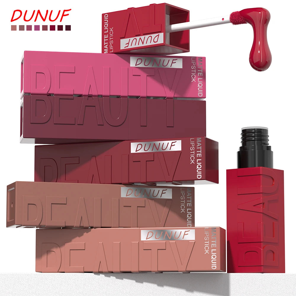 Matte Velvet Lip Gloss Long Lasting Silky Smooth Liquid Lipstick Not Easy To Fade Lipgloss Makeup Sexy Purple for Women Lip Tint