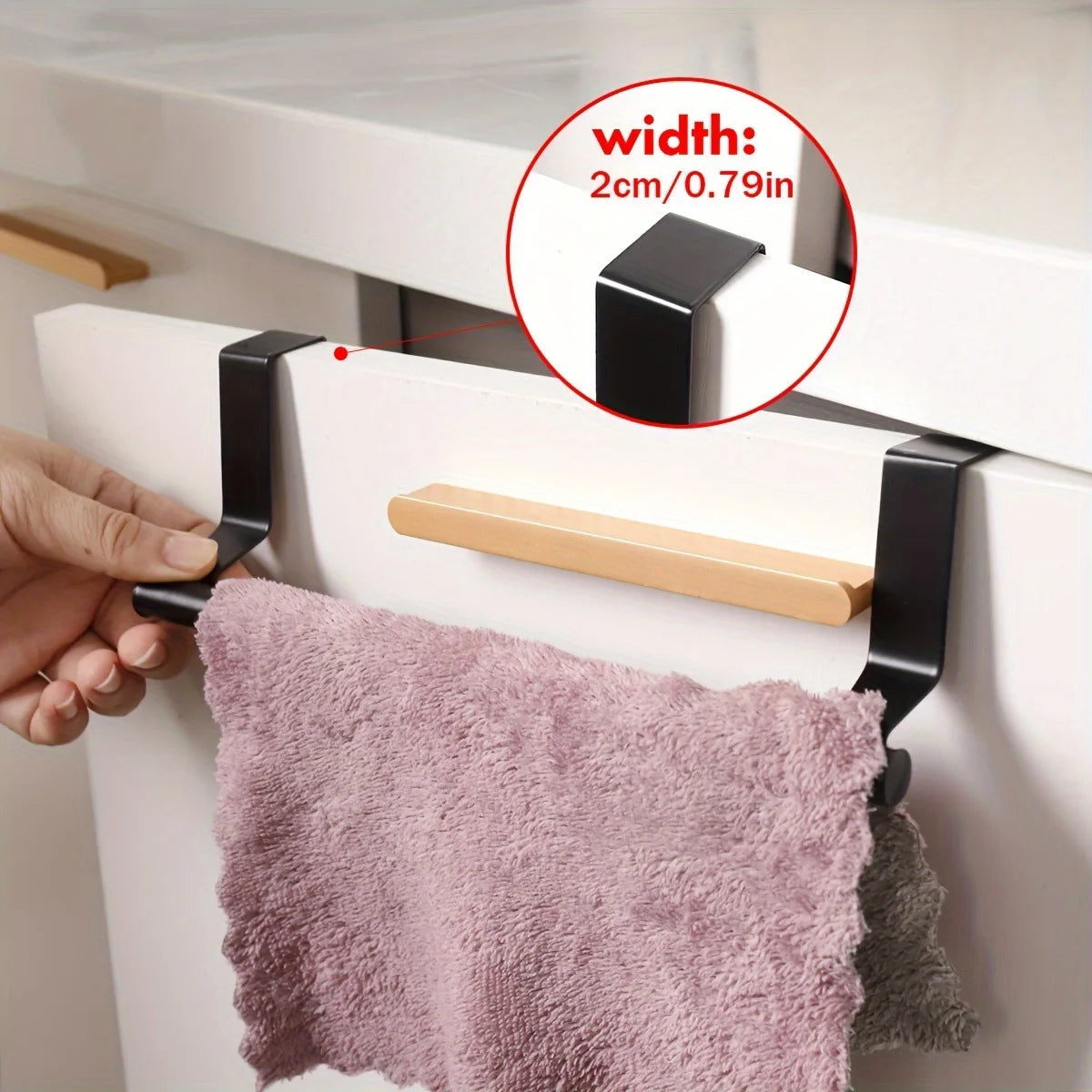 Portasciugamani sopra la porta Portasciugamani in acciaio inossidabile Organizzatore di stoccaggio Porta dell'armadio da cucina per bagno Portasciugamani sospeso