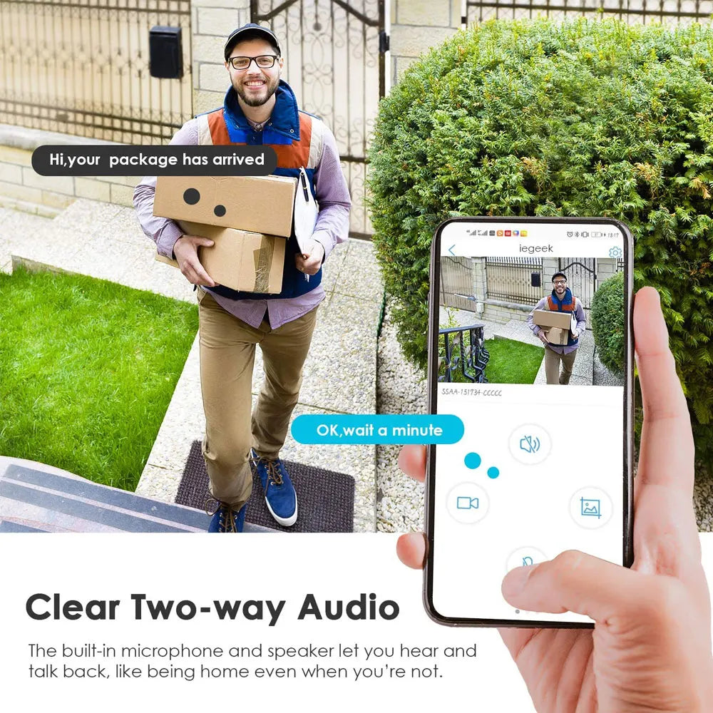 ICAM365 Security Camera Outdoor Waterproof Dual Lens HD 10MP 10X Zoom WiFi CCTV Night Vision Two-Way Intercom PTZ Remote Viewing