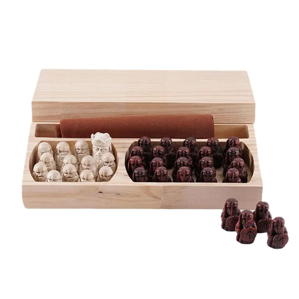 Nuovo gioco da tavolo portatile di strategia tradizionale realizzato per adulti Bambini Classico due giocatori da tavolo Viaggio Vintage Viking Ches C8K2