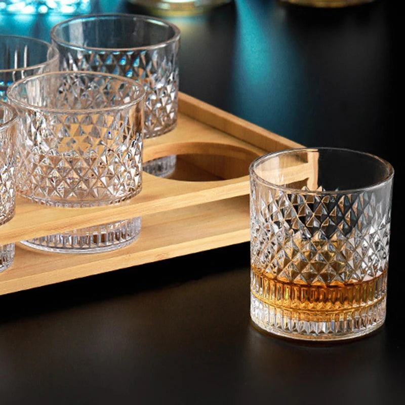 1/2/3/4pcs Tazze 335ml Tazza di whisky trasparente per la festa/casa/bar Bicchiere di cristallo europeo Tazza di vino Tazze all'ingrosso Tazza Bicchiere di birra