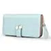 Pomelo Il miglior portafoglio da donna in tinta unita: cinturino da polso con pochette multi-carta in vera pelle con blocco RFID