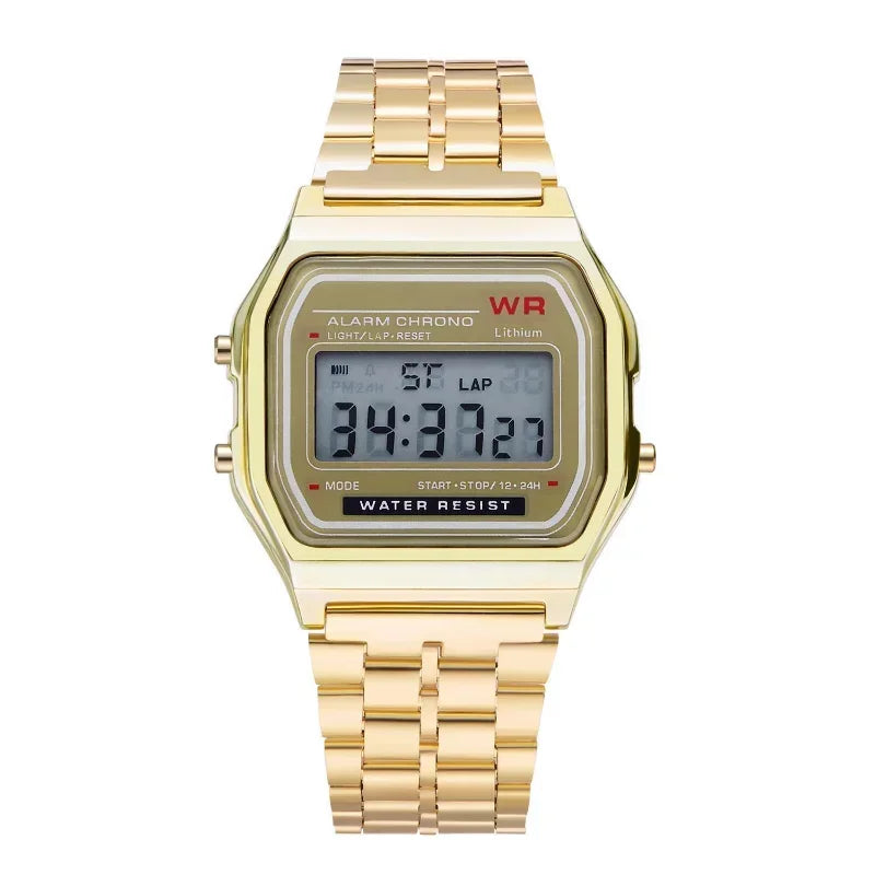 Orologi con cinturino in acciaio Orologio da donna Orologio da uomo d'affari Orologio multifunzione LED digitale Orologio da polso sportivo Orologio elettronico Electron wi