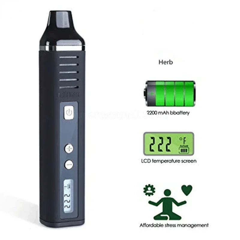 Pathfinder V2 Kit di sigarette elettroniche vaporizzatore per erbe secche TAURUS Vape Pen 2200mah Schermo LCD Controllo della temperatura Tabacco alle erbe