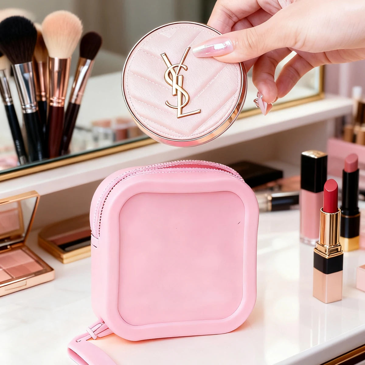 Borsa portaoggetti multifunzionale in silicone, impermeabile e portatile, un must per i viaggi, organizer per cosmetici e accessori elettronici, disponibile in più colori