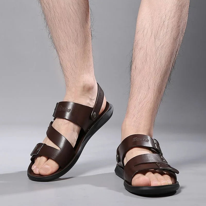 Sandali Estivi da Uomo alla Moda, Comodi per la Spiaggia, Doppio Uso, Slip-On, Suola Morbida Antiscivolo, Trendy - HX2024