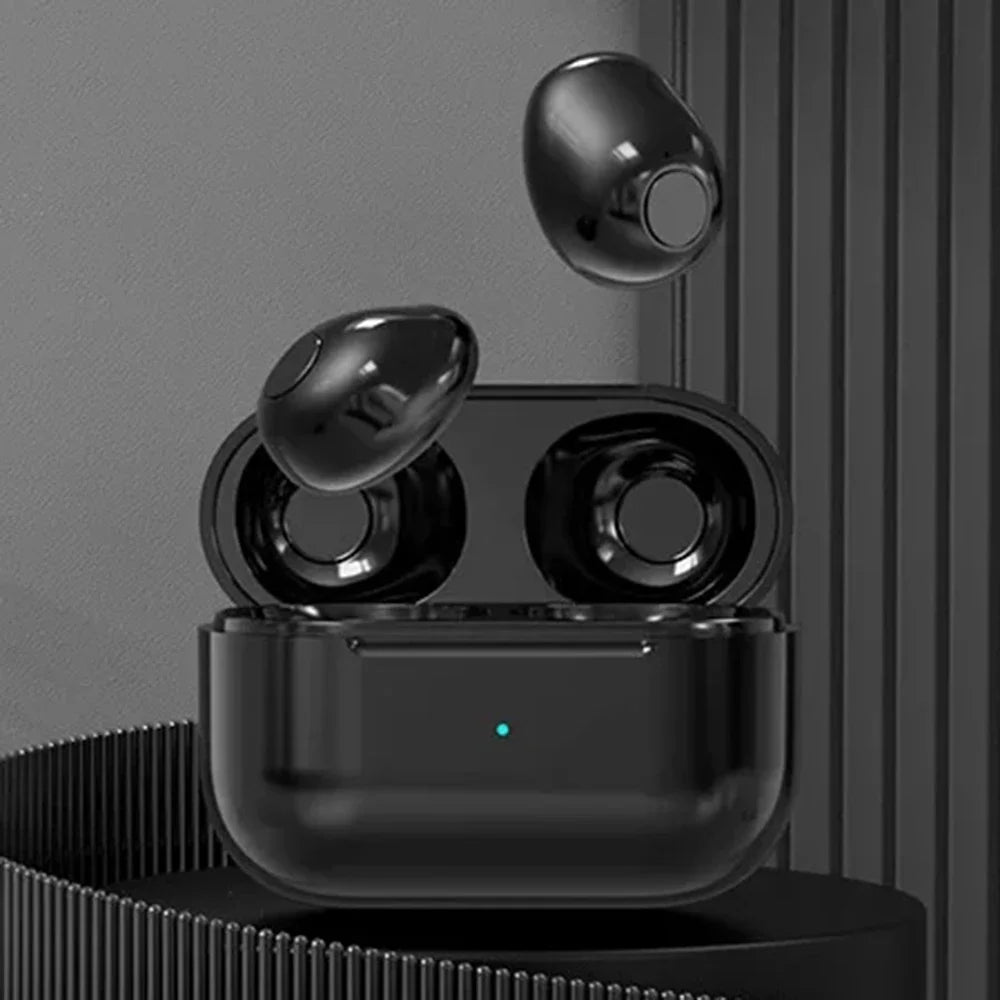 Mini cuffie per il sonno invisibili Auricolari wireless Bluetooth TWS con microfono Auricolari in-ear con cancellazione del rumore Cuffie sportive