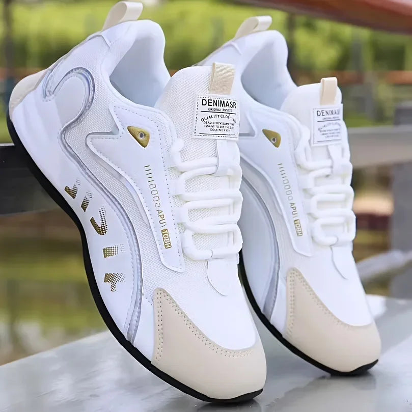 Scarpe da ginnastica da uomo alla moda Scarpe sportive casual in pelle da uomo Scarpe da tennis leggere antiscivolo Scarpe da corsa da uomo traspiranti per esterni