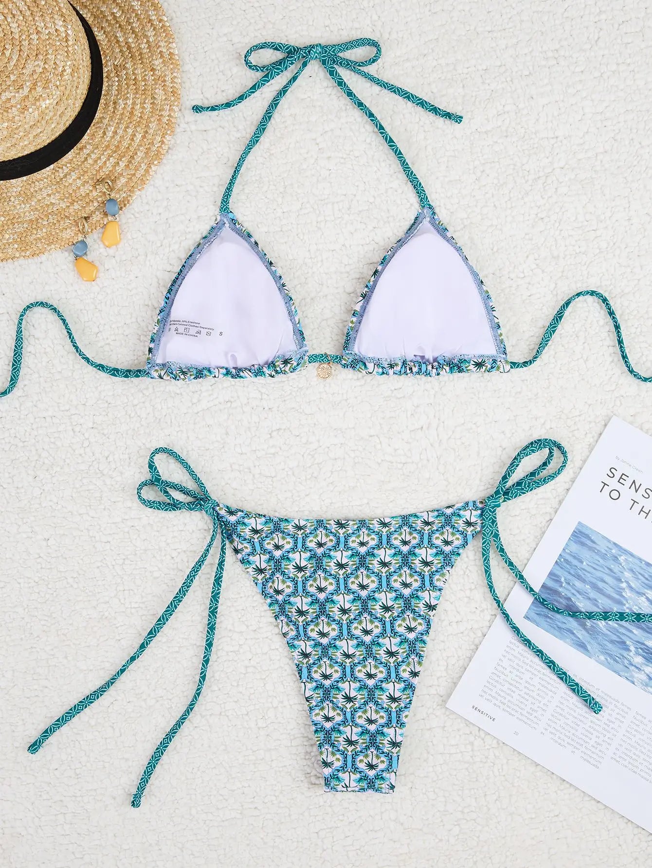 Nuovo Set Bikini Triangolo 2026 - Costume da Bagno Push-Up con Stampa Floreale e Slip Brasiliano