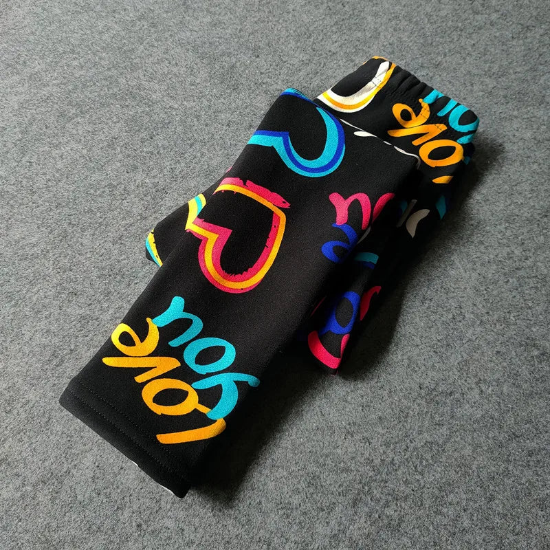 Pantaloni da ragazza primavera autunno inverno neonate leggings in pile sottile dolce pantaloni slim floreali mimetici retrò abbigliamento per bambini
