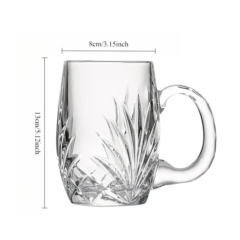 Bicchiere da Birra e Cocktail da 480ml con Manico, Tazze per Birra di Frumento, Bicchieri per Bevande Fredde di Grande Capacità, Accessori da Bar