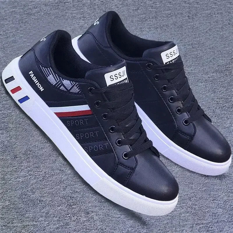 Sneakers da Uomo, Scarpe Casual, Zapatillas Hombre, Calzature Leggere in Pelle PU Traspirante, Scarpe Sportive Bianche da Uomo