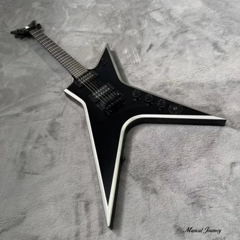 Per Chitarra Elettrica con Forcella Grigio Argento |   Chitarra Professionale per Performance Heavy Metal