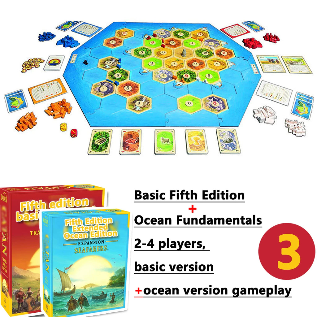 Gioco da tavolo (5a edizione) Commercia, costruisci e colonizza nel classico gioco di strategia per famiglie, bambini e adulti, dai 10 anni in su, 3-4 giocatori