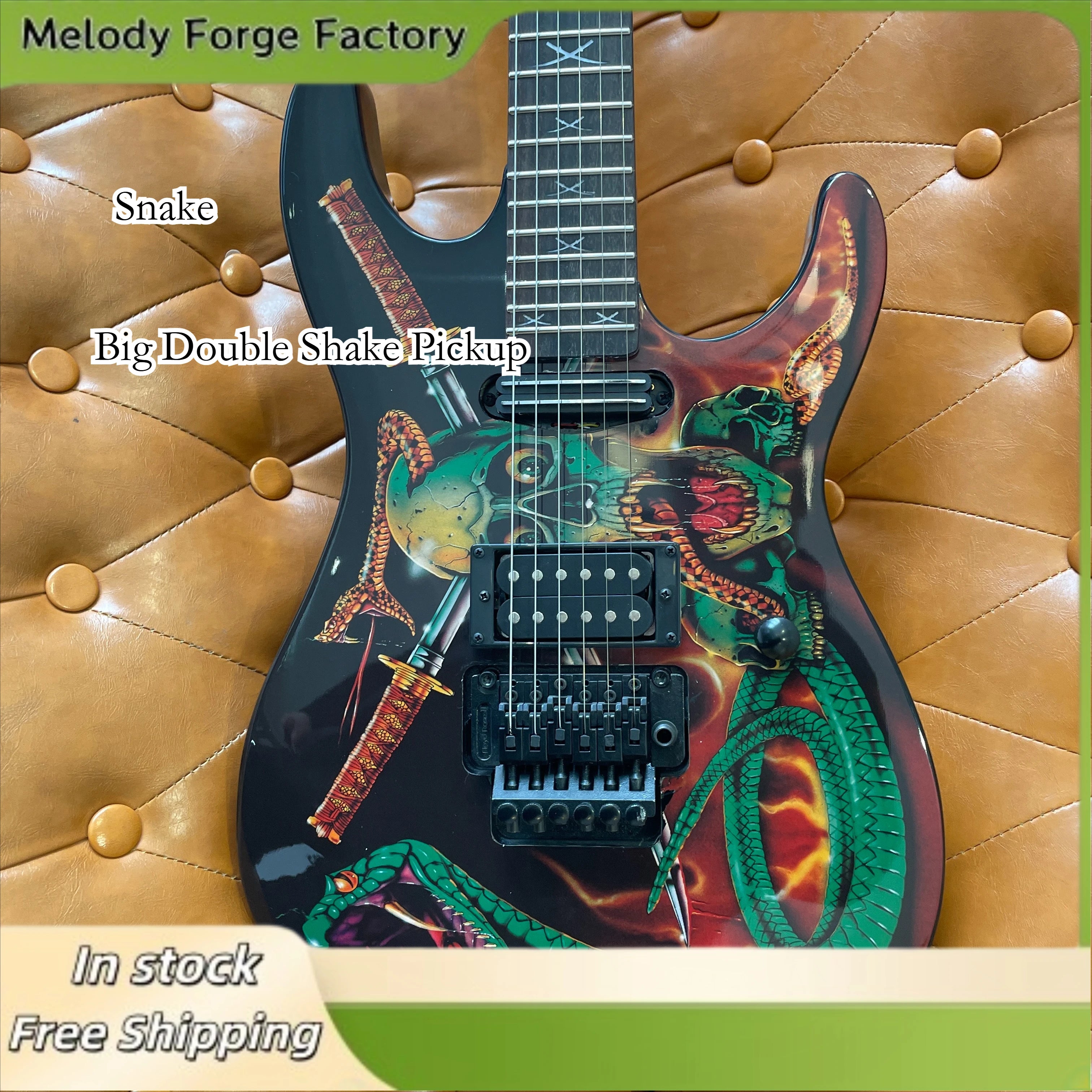 Chitarra Elettrica Green Snake ES con Doppio Pickup Shake, Nuova Offerta Speciale