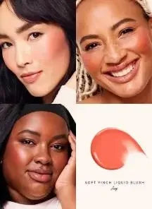 Set di blush Rare Beauty: Blush liquido effetto purè di patate, Blush in polvere che esalta il colore della pelle, con texture fine, facile da applicare e sfumare.
