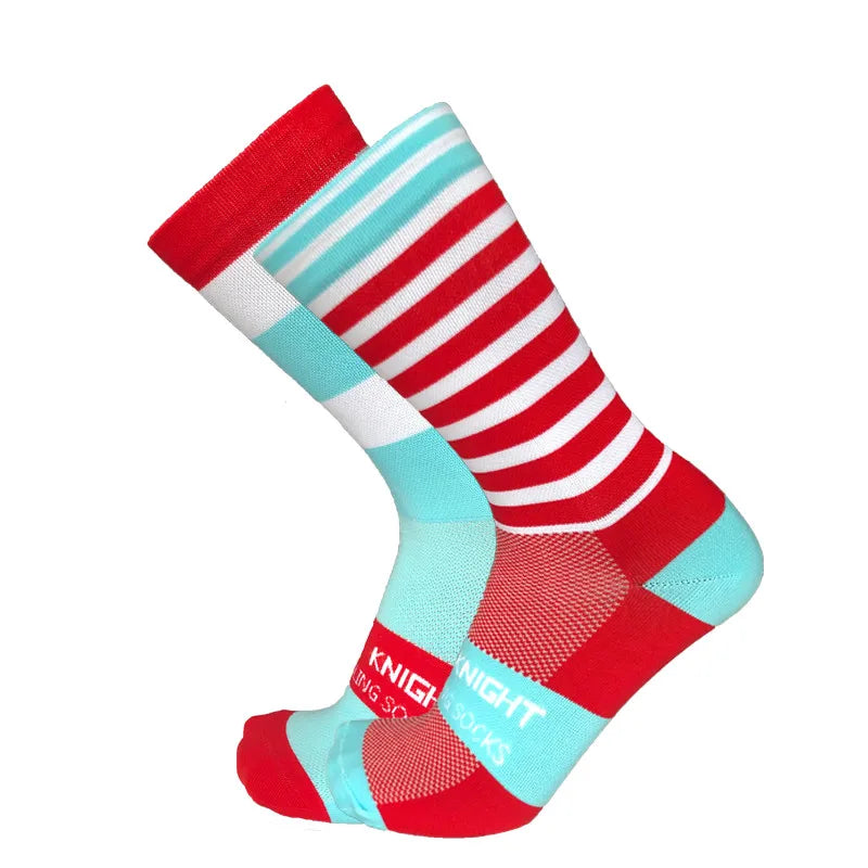 5/10 pairs of men's and women's cycling sports socks randomly mixed breathable sweat absorbing worn externally